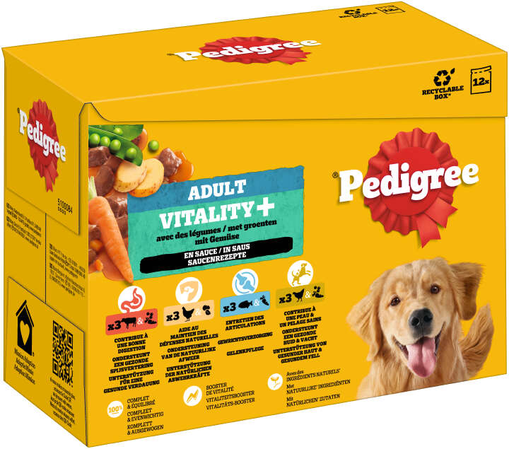 Pedigree Hunde-Nassfutter Vitality Plus in Sauce